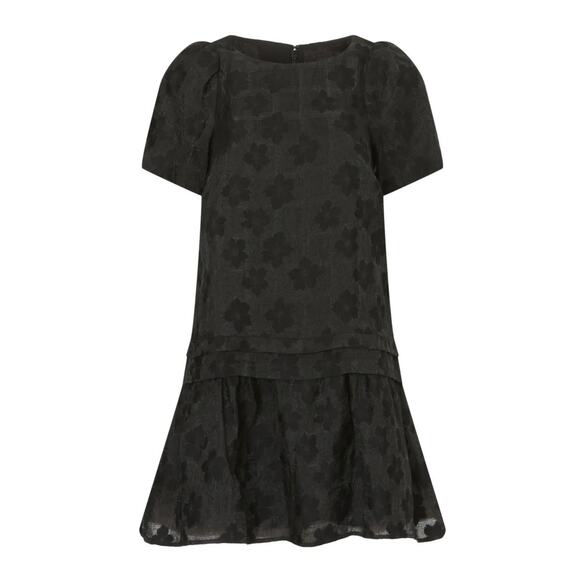 Madewell Black Aida Floral Mini Dress M - Picture 4 of 9